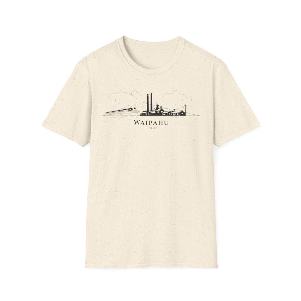 Waipahu Skyline T-Shirt (black lineart & text)