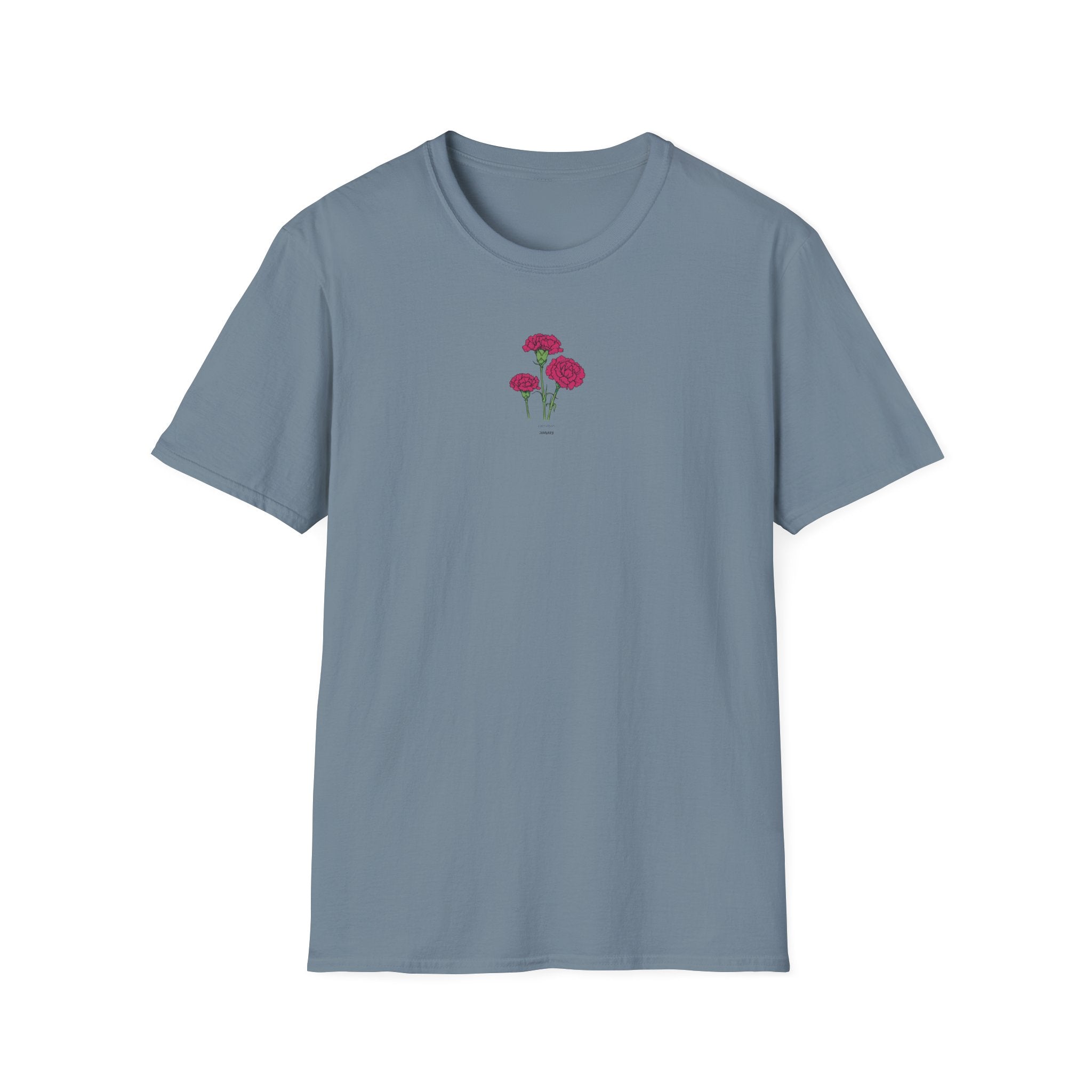 January's flower of the month - Nori Shore's Red Carnation Tee T‑Shirt
