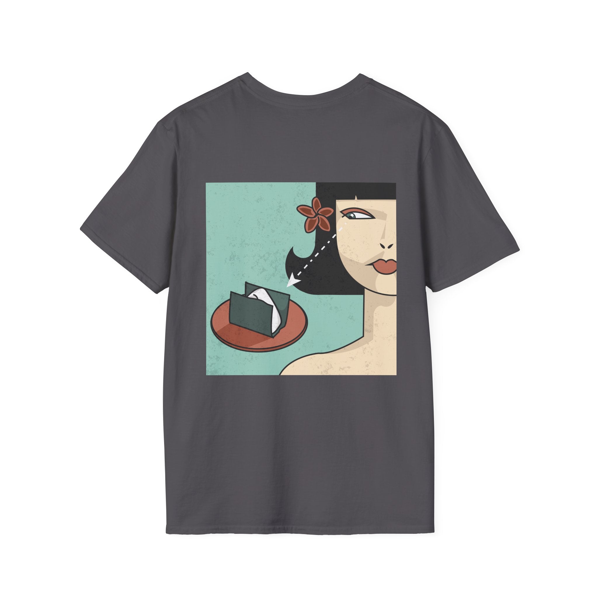 🍙 Midnight Snack T-Shirt • Wave Logo with Japanese Text (ハリショワ) — Minimal Surf Vibe