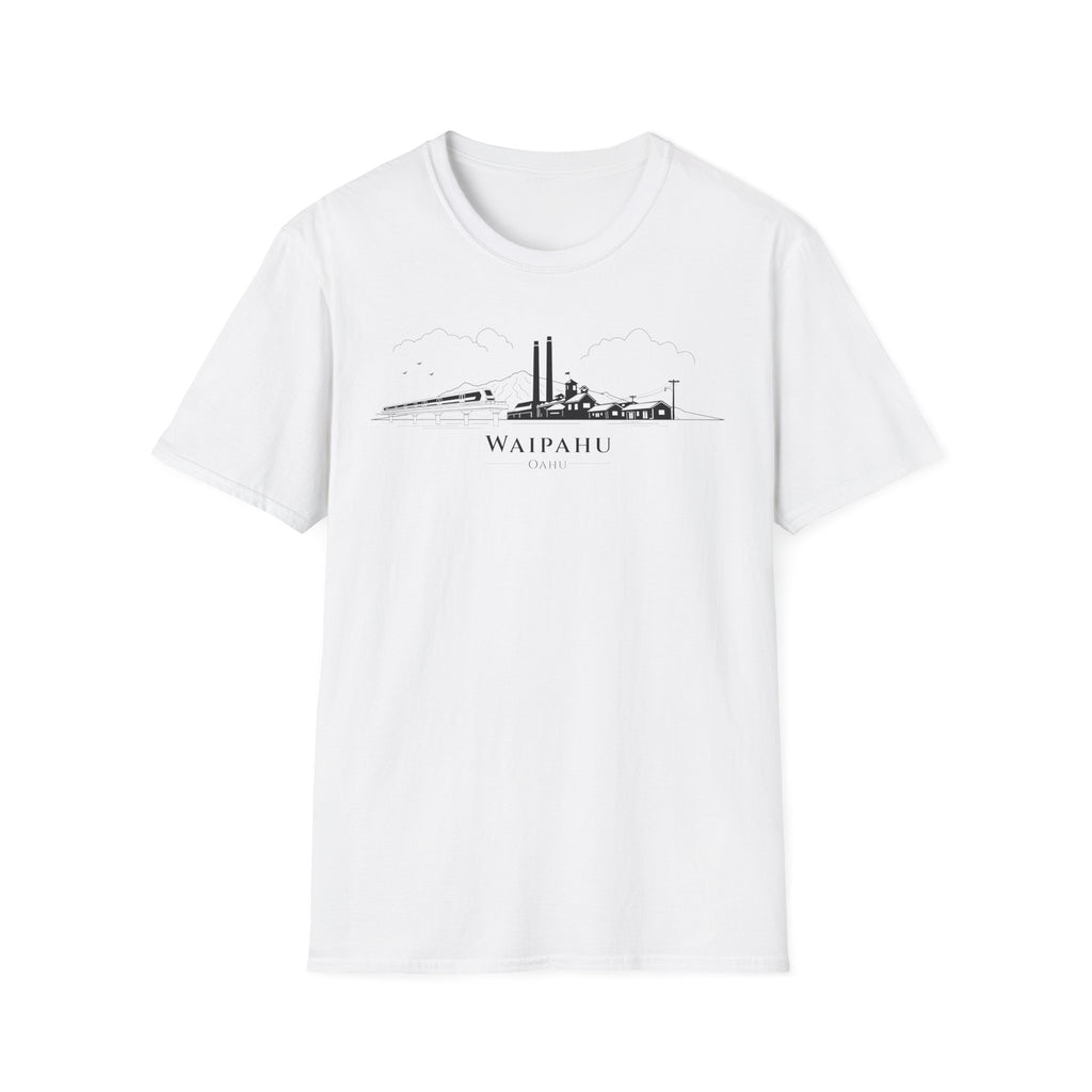 Waipahu Skyline T-Shirt (black lineart & text)