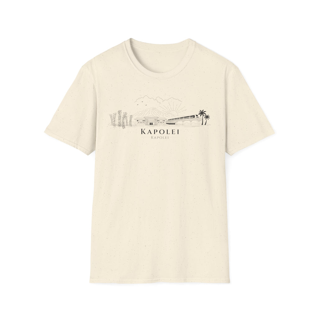 Kapolei Skyline T-Shirt (black lineart & text)